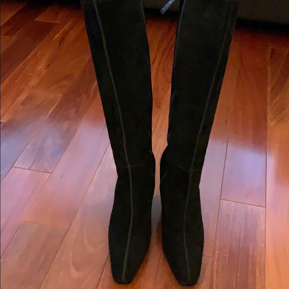Prada Black Suede Boots